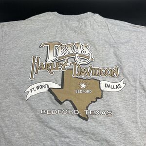 Harley Davidson Bedford‎ Texas Hottest Ride World Wide T-Shirt Gray Size 2XL